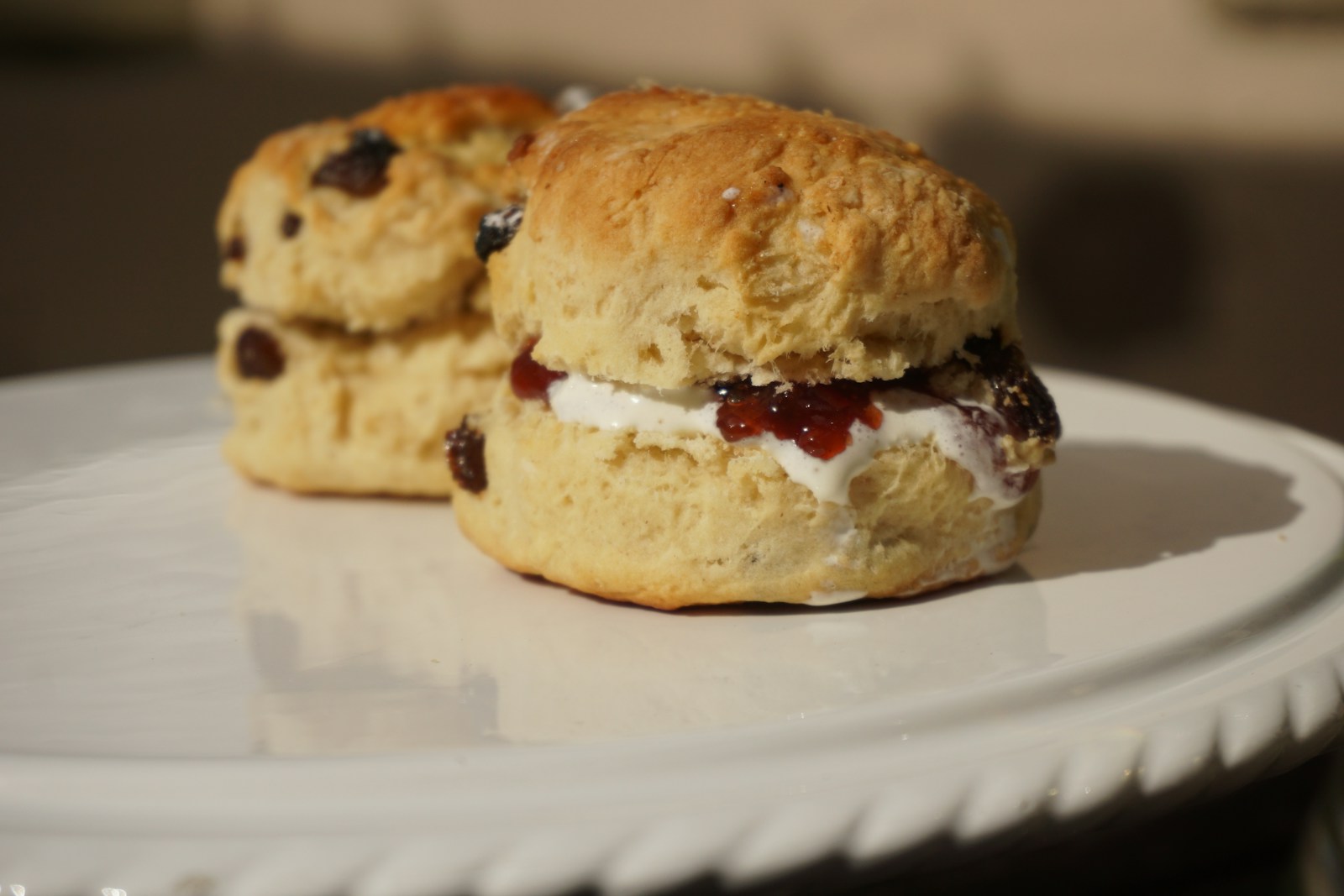 A freshly baked scone